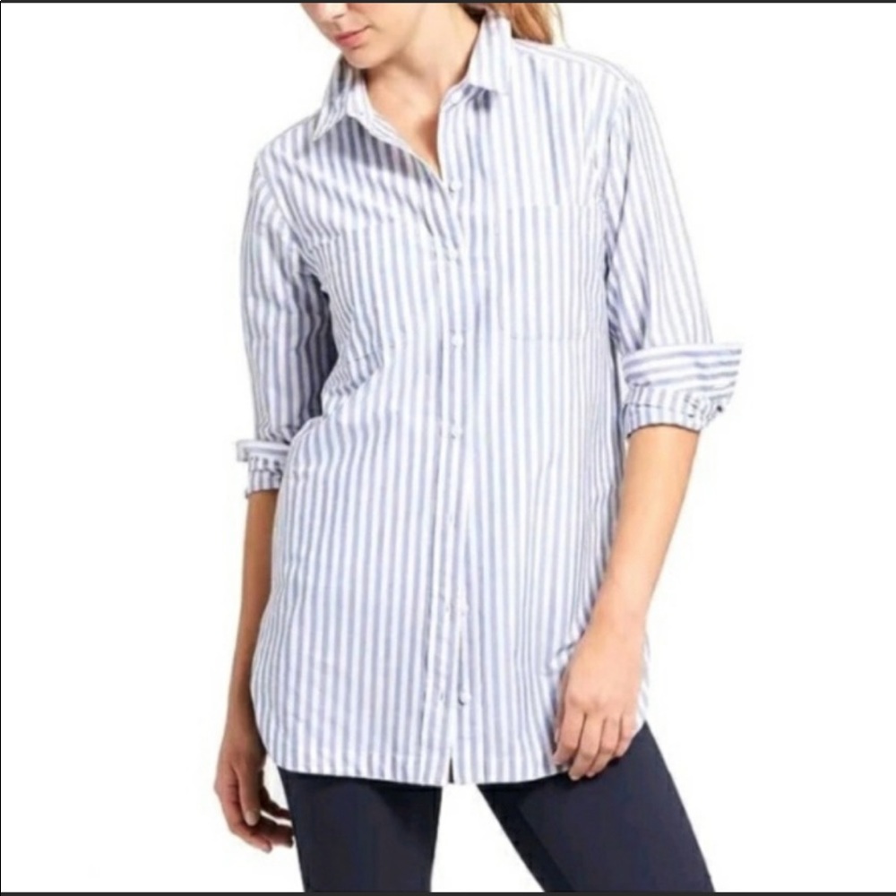 Athleta Stripe Weekend Shirt Tunic